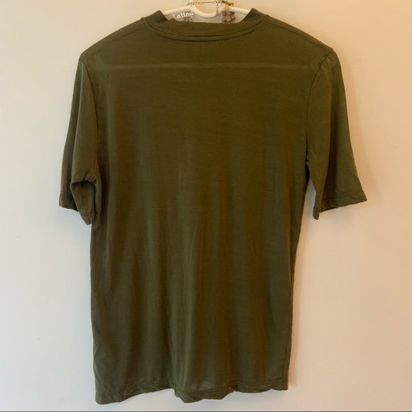 J. Crew Olive Mock-neck Top - Picture 4 of 7